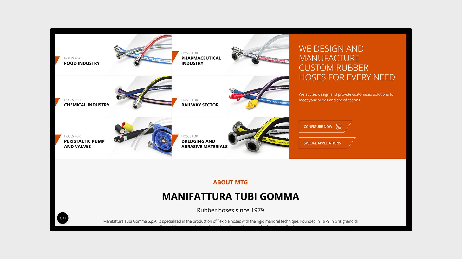 Project work image for MTG S.p.A Manufacturing : Grid CTA of Industries