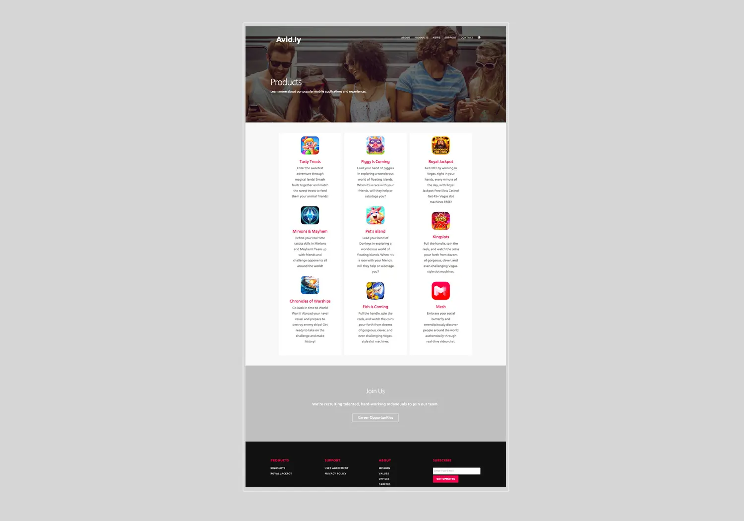 Project work image for Avidly : Landing Page