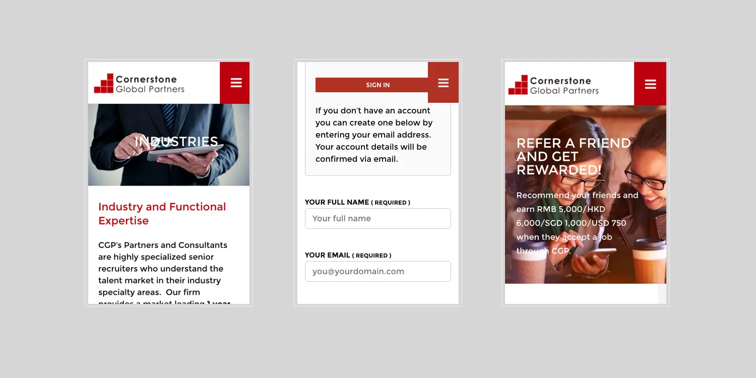Project work image for CGP Talent : Mobile Focused