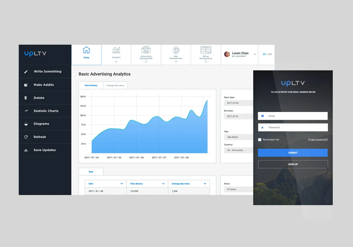 Project work image for UPLTV : Identity, App & Website